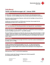 Tarifliste Fahrdienst (2601)